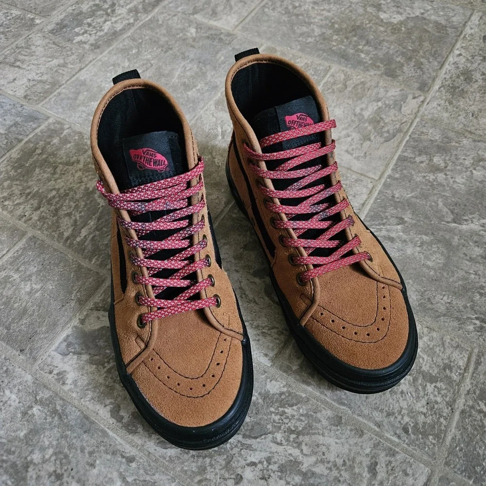 Vans Off The Wall Sentry‎ SK8-Hi Hiker Shoe Suede Brown/black men's 6 womens 7.5 - Picture 2 of 9